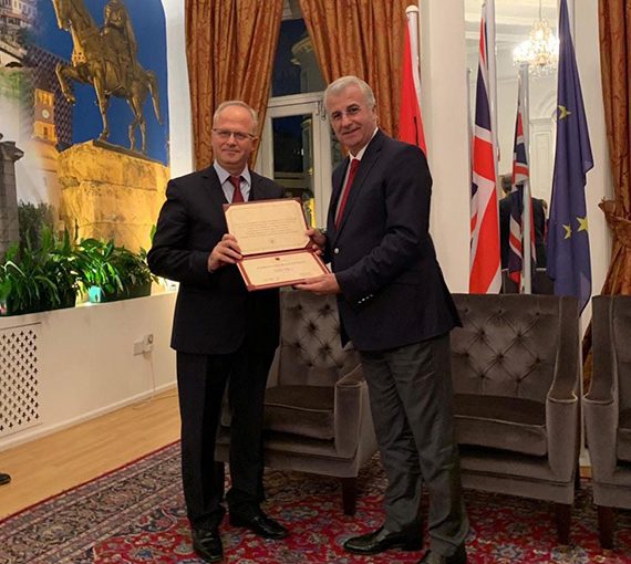 Mother Teresa author gets Albanian Nation’s Ambassador Award