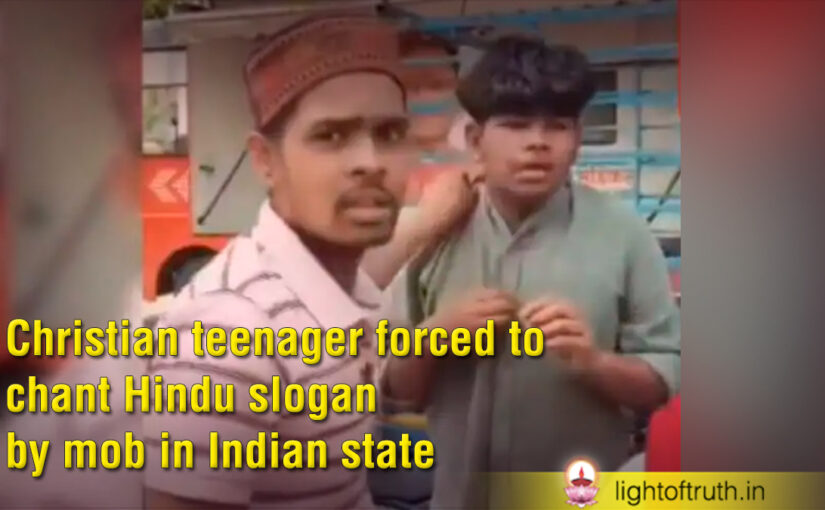 Christian teenager forced to chant Hindu slogan by mob in Indian state
