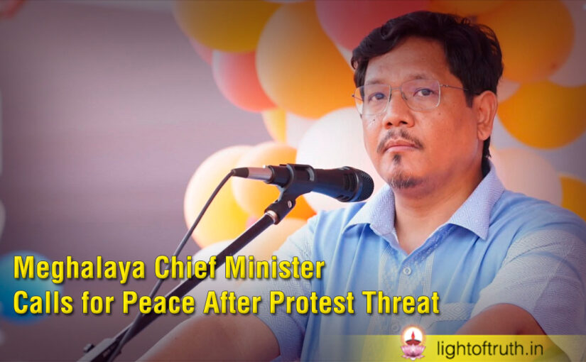Meghalaya Chief Minister Calls for Peace After Protest Threat