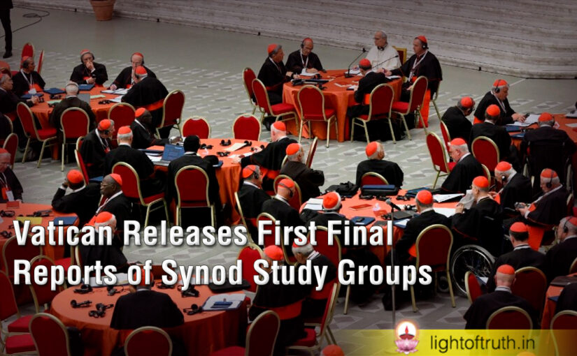Vatican Releases First Final Reports of Synod Study Groups
