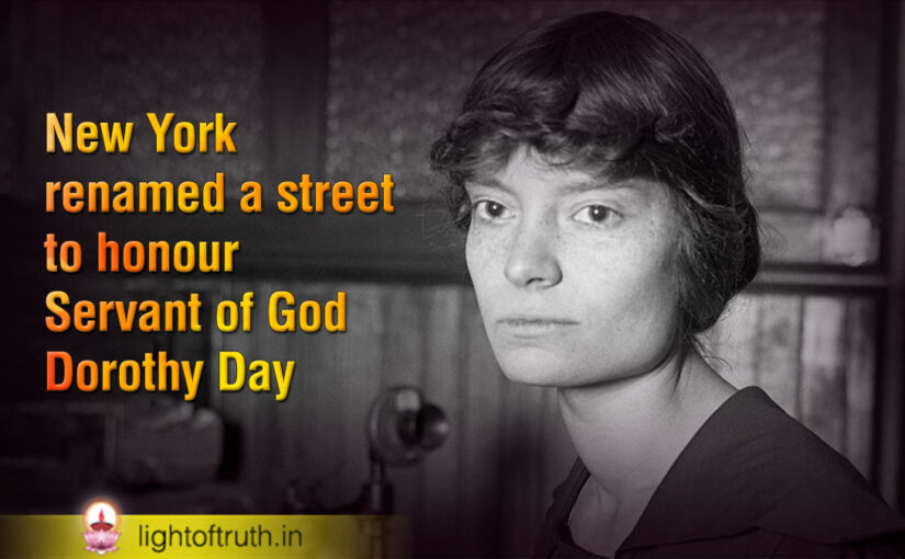 New York renamed a street to honour Servant of God Dorothy Day