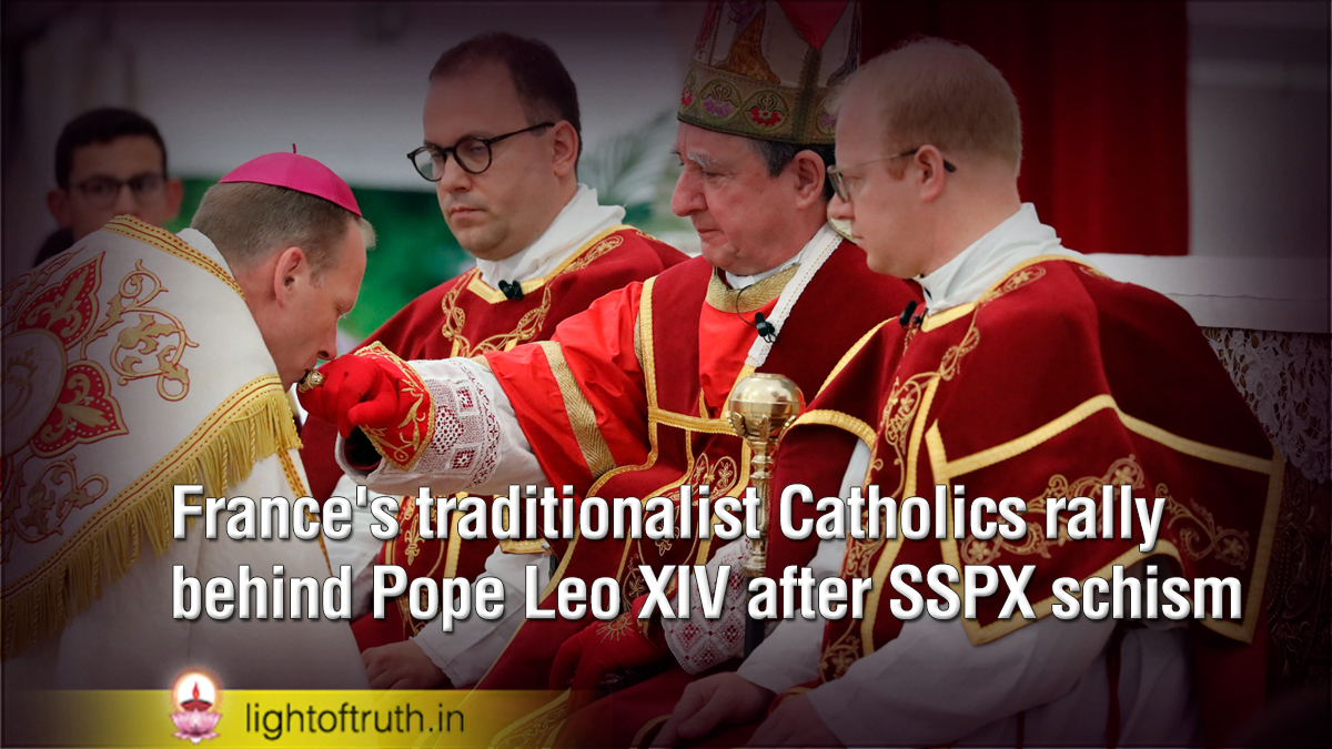 France's traditionalist Catholics rally behind Pope Leo XIV after SSPX schism (Newly consecrated Society of St. Pius X Bishop Michael Goldade, an American, is seen kissing the ring of Bishop Alfonso de Galarreta) French Catholics attached to the traditional Latin Mass but loyal to Rome are expressing deep sadness after the Society of St. Pius X consecrated four bishops without papal approval, prompting the Vatican to declare the group in schism and excommunicate six SSPX bishops. The events occurred just as French traditionalist Catholics were actively mobilizing to welcome Pope Leo XIV to France Sept. 25 to 28. Philippe Darantière has served since 2025 as president of the association Notre-Dame de Chrétienté, which organizes the annual Pentecost Pilgrimage to Chartres for pilgrims attached to the traditional liturgy. Darantière highlighted the unprecedented mobilization of the association in helping to organize the pope's upcoming visit to France. "We were asked to contribute to the preparations for his visit to Paris specifically, on September 25 and 26," he told . "The Archdiocese of Paris estimates that it needs 10,000 volunteers." "They turned to us because Notre-Dame de Chrétienté is known for its ability to organize large-scale gatherings that require significant logistical support," he said about his organization, which every year draws close to 20,000 people to walk from Paris to Chartres with traditional Latin Masses concelebrated en route. The first major papal event in France is to be a meeting and prayer vigil with Leo and young people, scheduled to take place on the evening of Friday, Sept. 25, at the Stade de France in Saint-Denis in the northern suburbs of Paris. The second event is the main Mass that is to be celebrated the afternoon of Saturday, Sept. 26, at the Place de la Concorde - the largest square in Paris -with Massgoers expected all along the Avenue des Champs-Élysées, which leads to the Arc de Triomphe. Leo will celebrate Mass in the presence of all the bishops of France and a crowd that could number nearly 500,000 people.